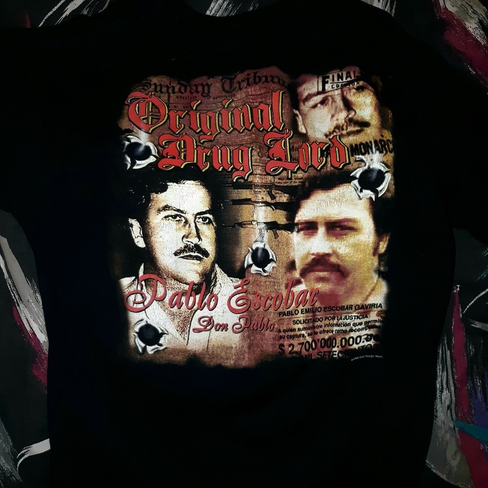 RARE pablo Escobar rap tee size XL